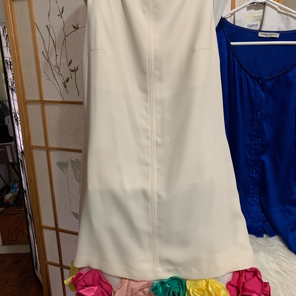 NWT.  TIZIANO ZORZAN Designer Cream Dress 8/10